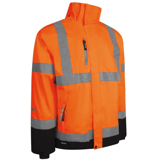 FOX6055 Atmungsaktive HI-VIS Regenjacke in einem leichteren Stoff mit hoher Strapazierfähigkeit