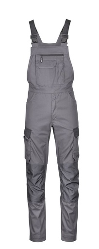 3037 4PROTECT® Workwear Latzhose, grau/schwarz