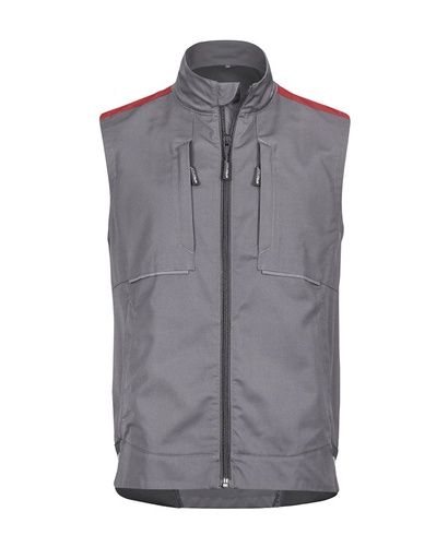 3023 4PROTECT® Workwear Weste, grau/rot