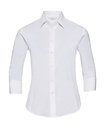 796.00 Ladies' 3/4 Sleeve Easy Care Fitted Shirt | white