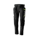 6940 FlexiWork, Softshell-Stretchhose mit abnehmbaren Holstertaschen | 0467 schwarz/neongelb