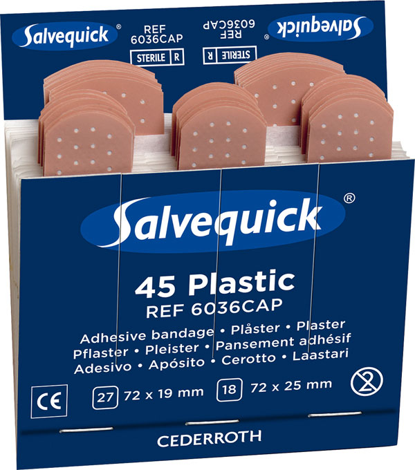 1009036 Salvequick Pflaster-Strips 45 Stück (sdVr)