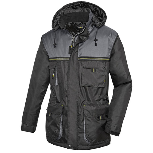 4133 Ystad Winterjacke, schwarz/grau